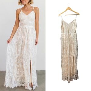 Baltic Born White Cozette Lace Maxi Wedding Gown Dress XL